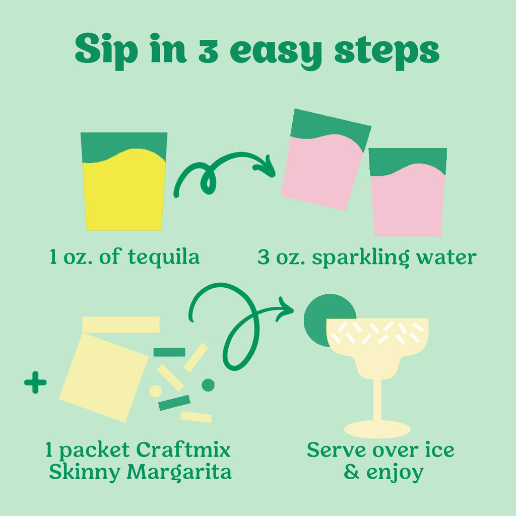 Skinny Margarita Cocktail / Mocktail Mixer - single packets