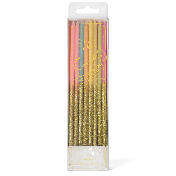 Birthday Candles: White and Gold