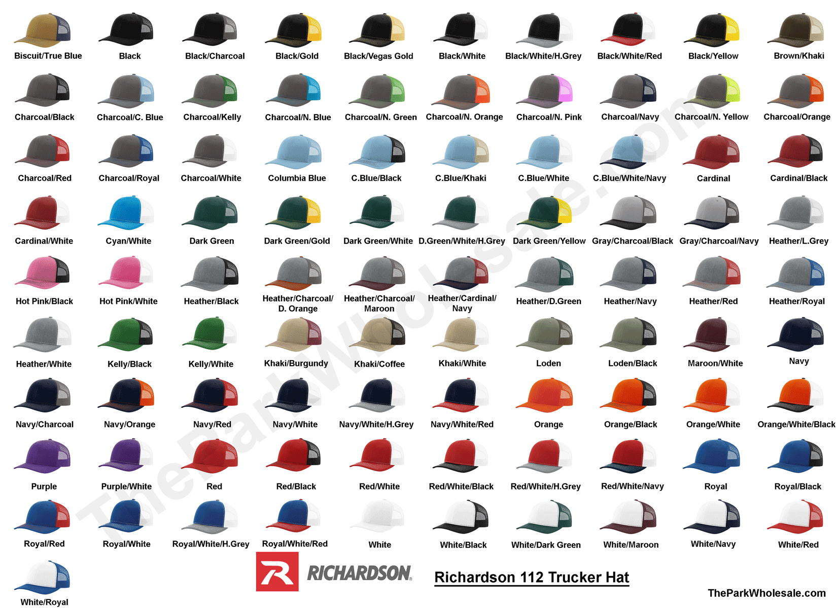 Richardson 112 Classic Premium Trucker Hat, Snapback Cap: Biscuit/True Blue
