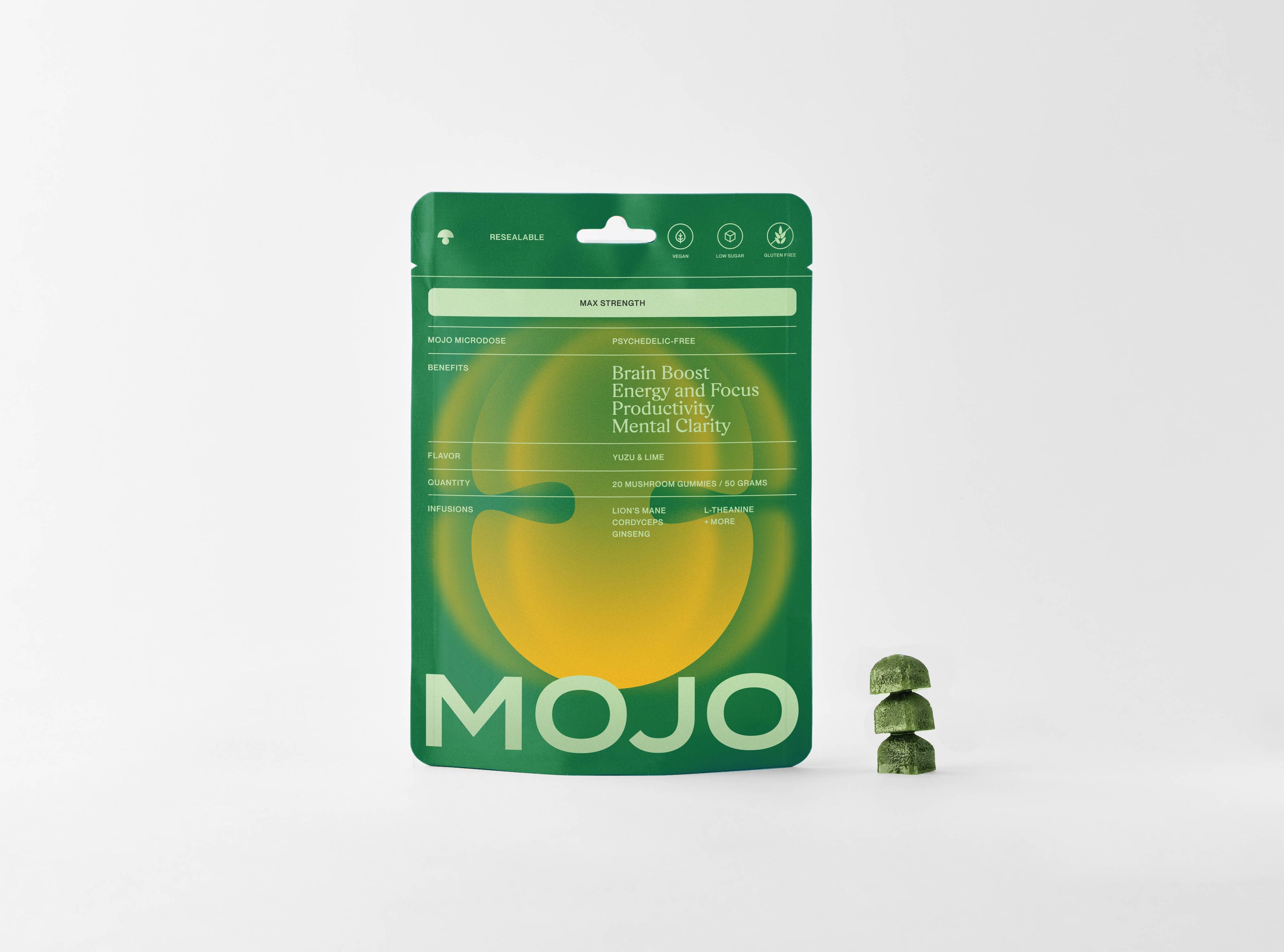 Max Strength Brain Boost Gummies - Yuzu & Lime: 5ct