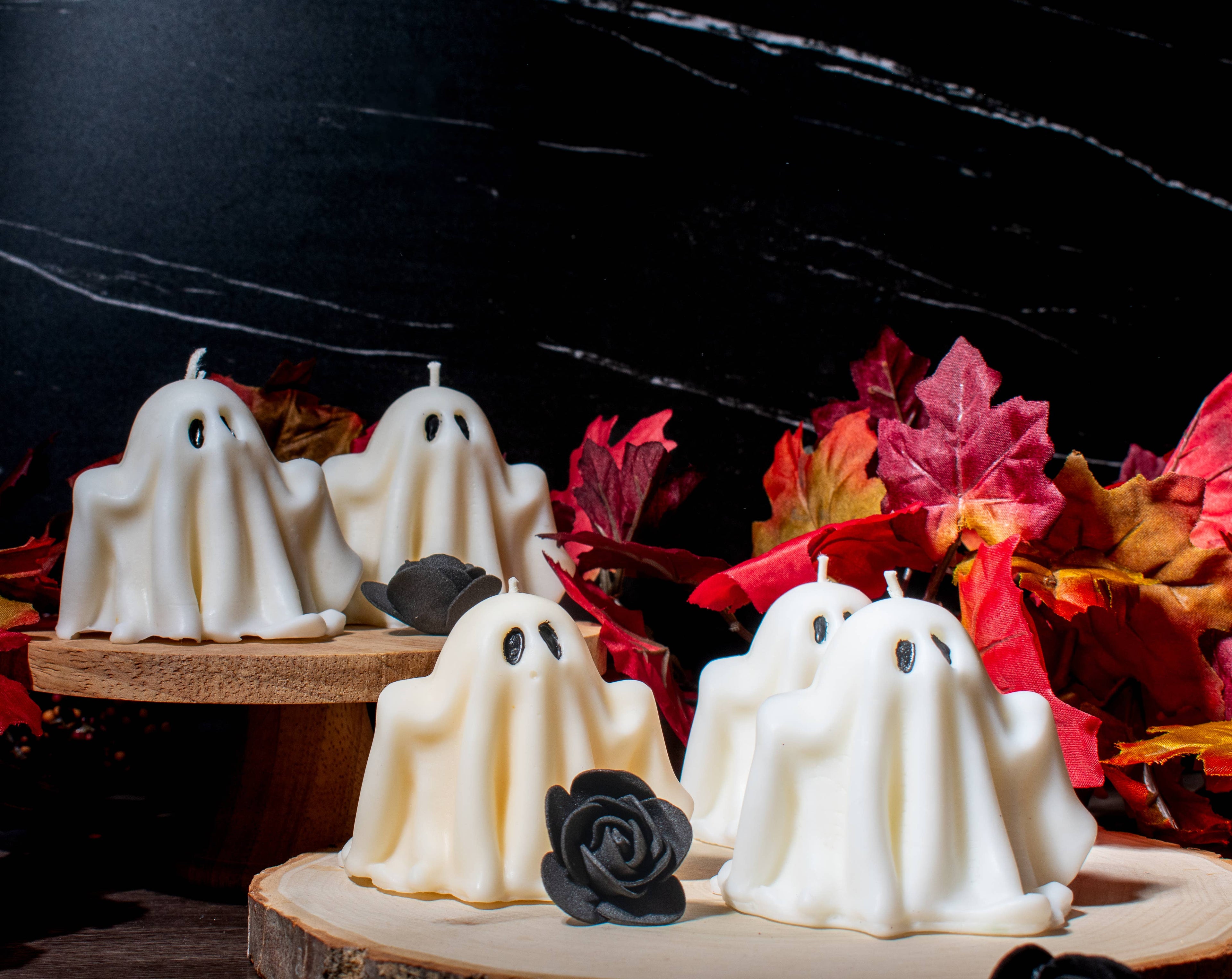 Cute Ghost Candle: Pumpkin Spice