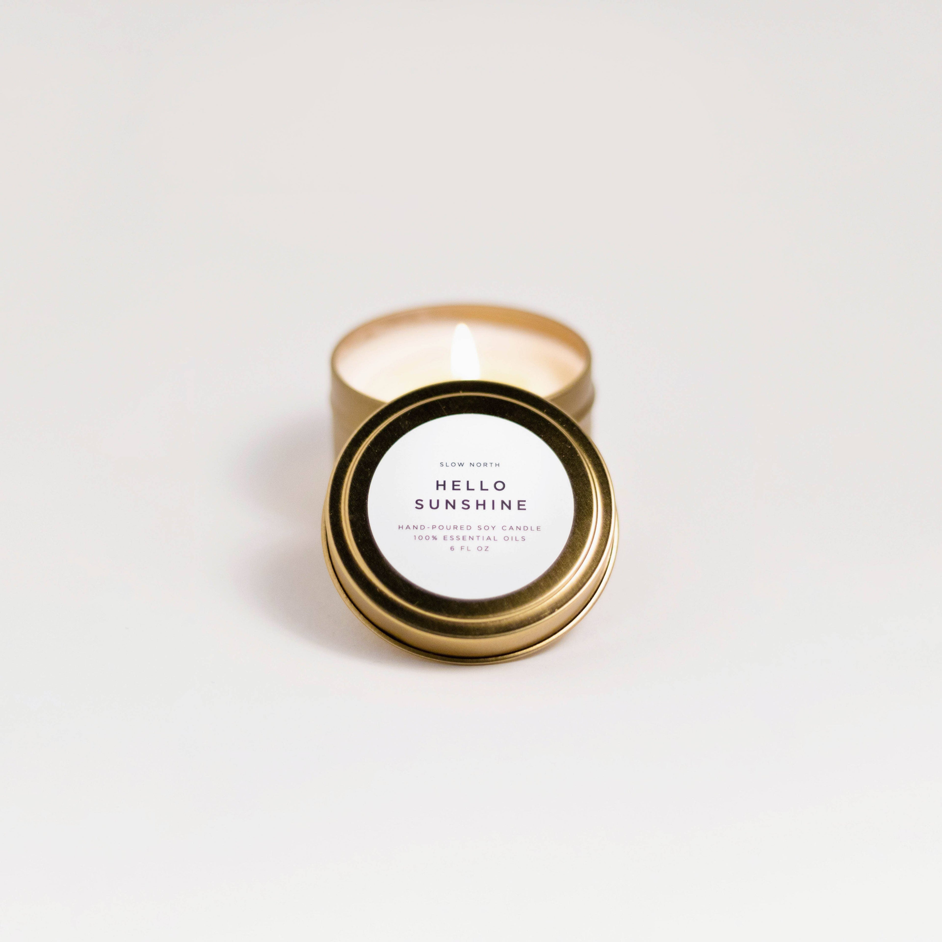 Travel Tin Candle | Hello Sunshine (6 oz): 6 oz
