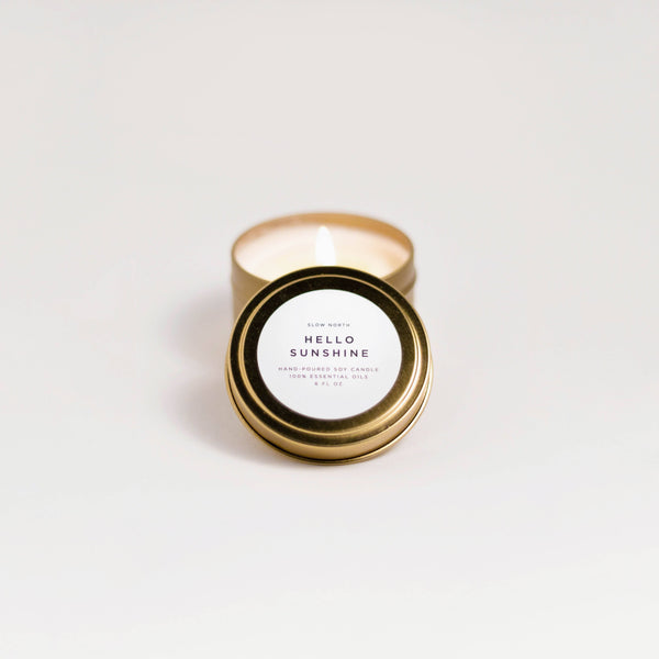 Travel Tin Candle | Hello Sunshine (6 oz): 6 oz