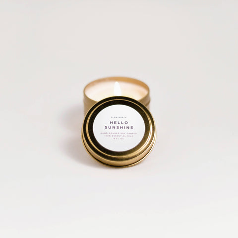 Travel Tin Candle | Hello Sunshine (6 oz): 6 oz