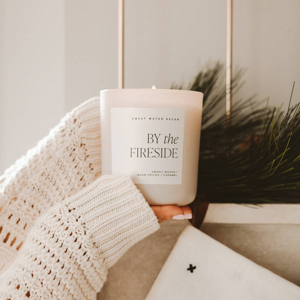 By The Fireside 15 oz Soy Candle, Matte Jar - Decor