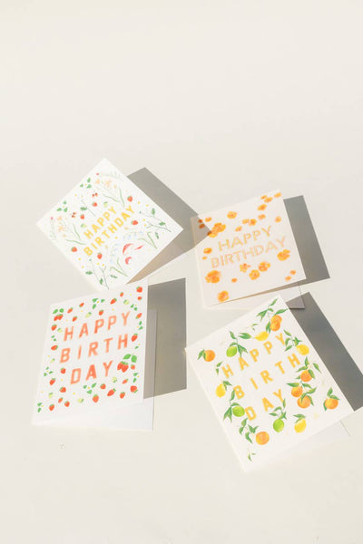 Citrus Birthday Card: Single