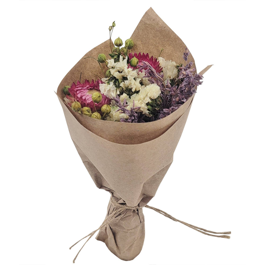 MINI Strawflower & Larkspur Bouquet Bundle #219