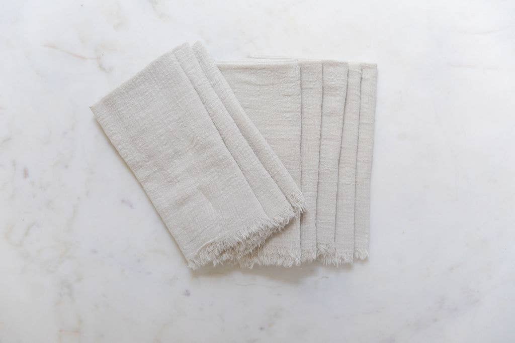 Oatmeal Cotton Gauze Cloth Napkins  | Set of 4