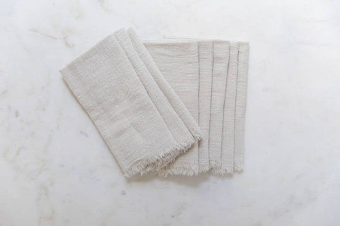 Oatmeal Cotton Gauze Cloth Napkins  | Set of 4