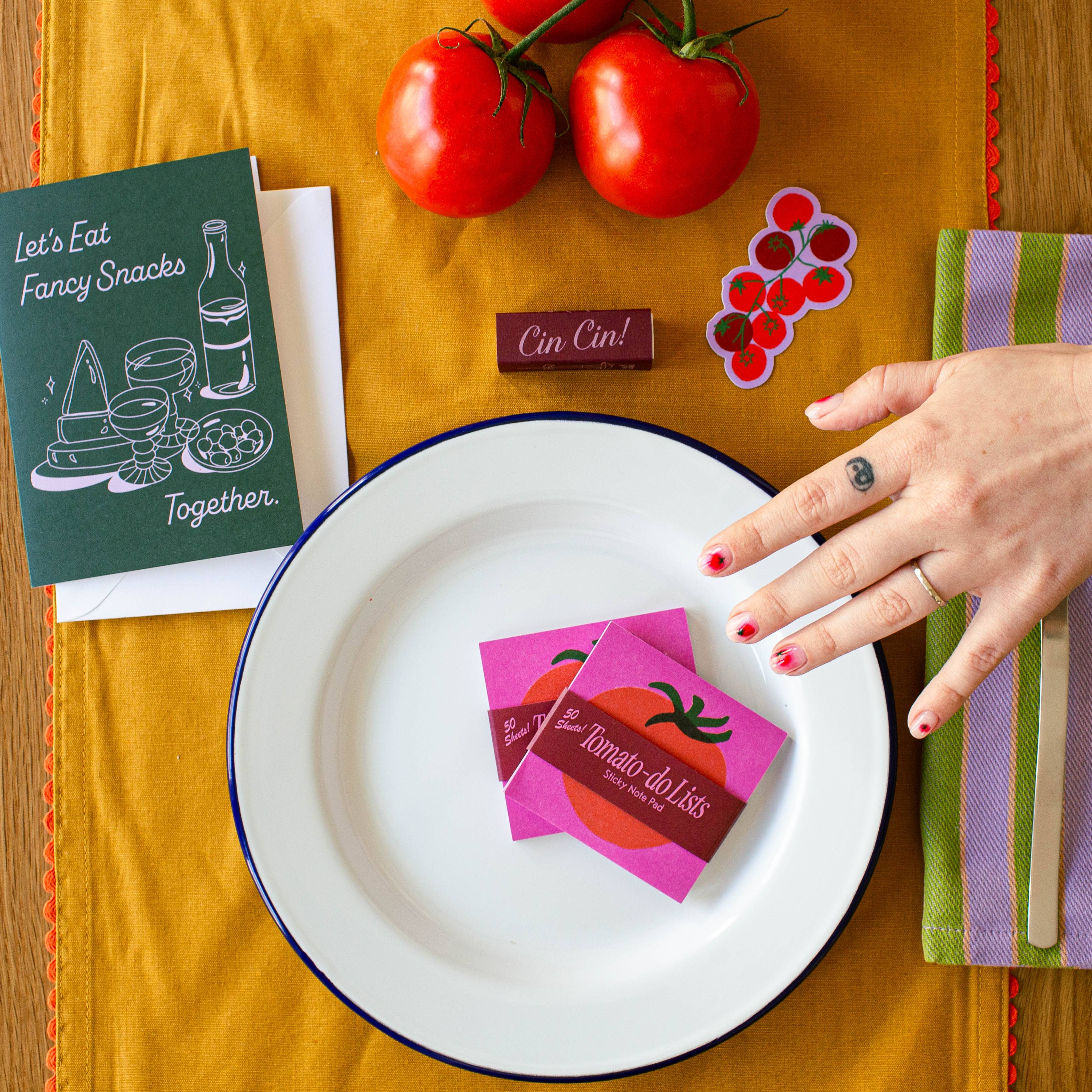 Let's Eat Fancy Snacks - Invitation / Greeting Card