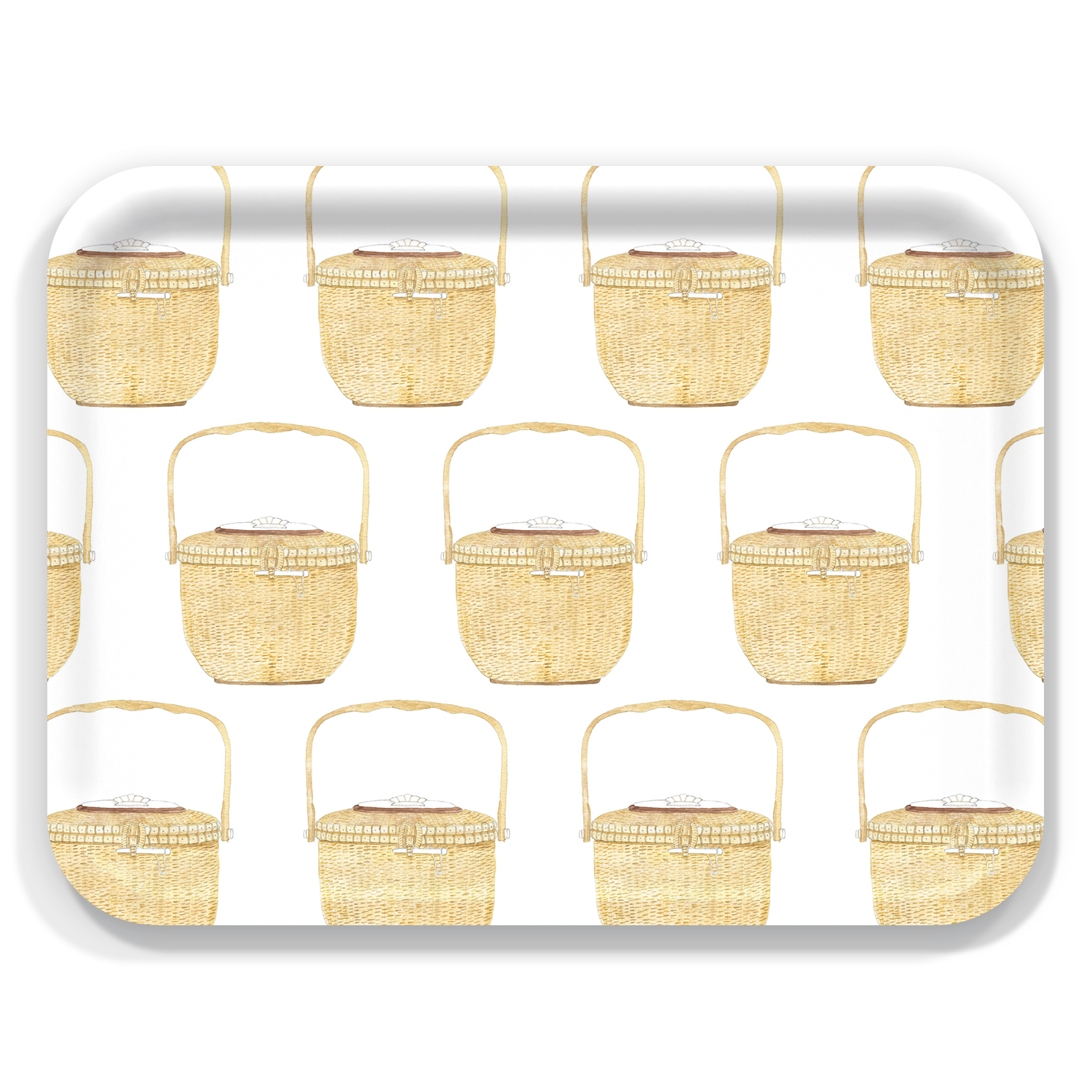 New England Tray Collection by Sara Fitz: Check Red