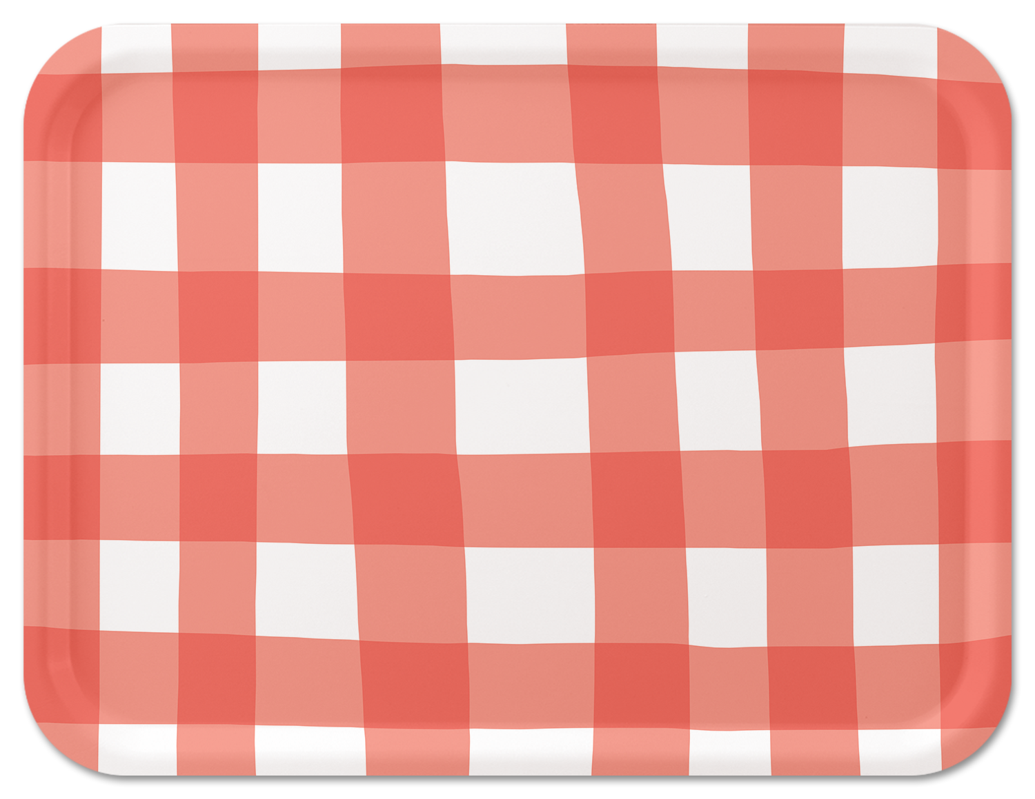 New England Tray Collection by Sara Fitz: Check Red