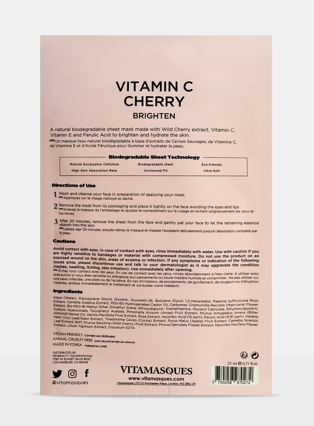 Vitamin C Cherry Face Sheet Mask 🍒