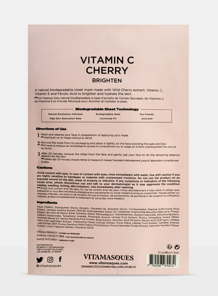 Vitamin C Cherry Face Sheet Mask 🍒