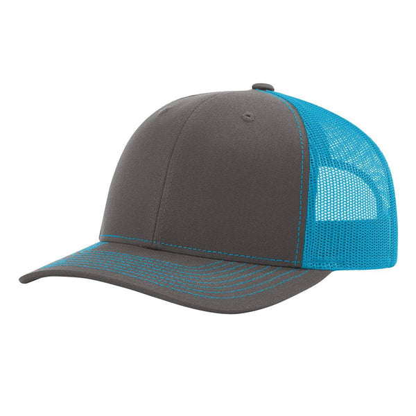 Richardson 112 Classic Premium Trucker Hat, Snapback Cap: Biscuit/True Blue