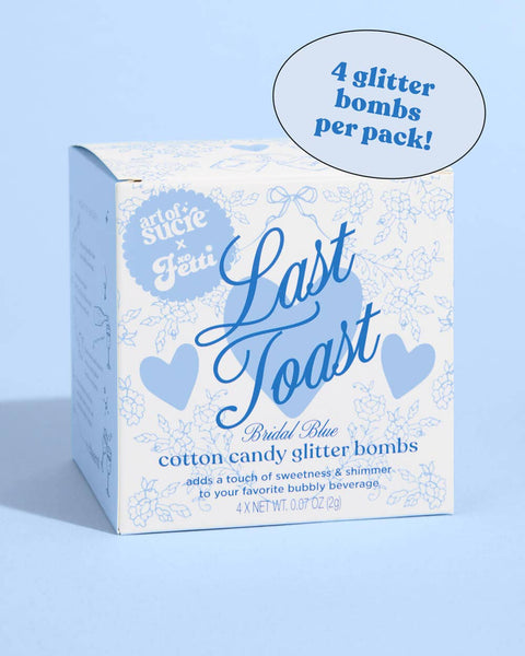 Last Toast Glitter Bombs - 4 cotton candy glitter bombs, Bachelorette Gift, Bride to Be