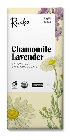 Raaka Chamomile Lavender Chocolate Bar