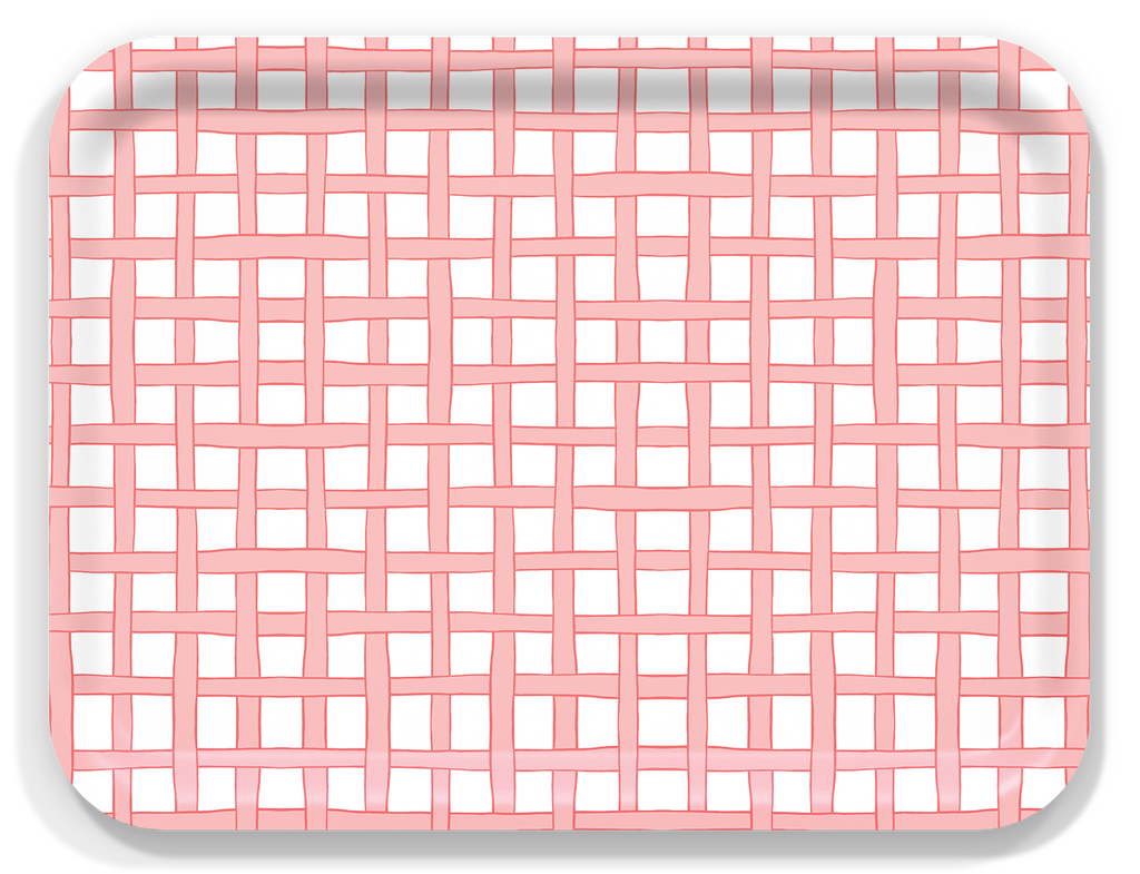 New England Tray Collection by Sara Fitz: Check Red