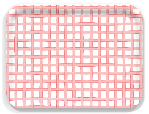 New England Tray Collection by Sara Fitz: Check Red