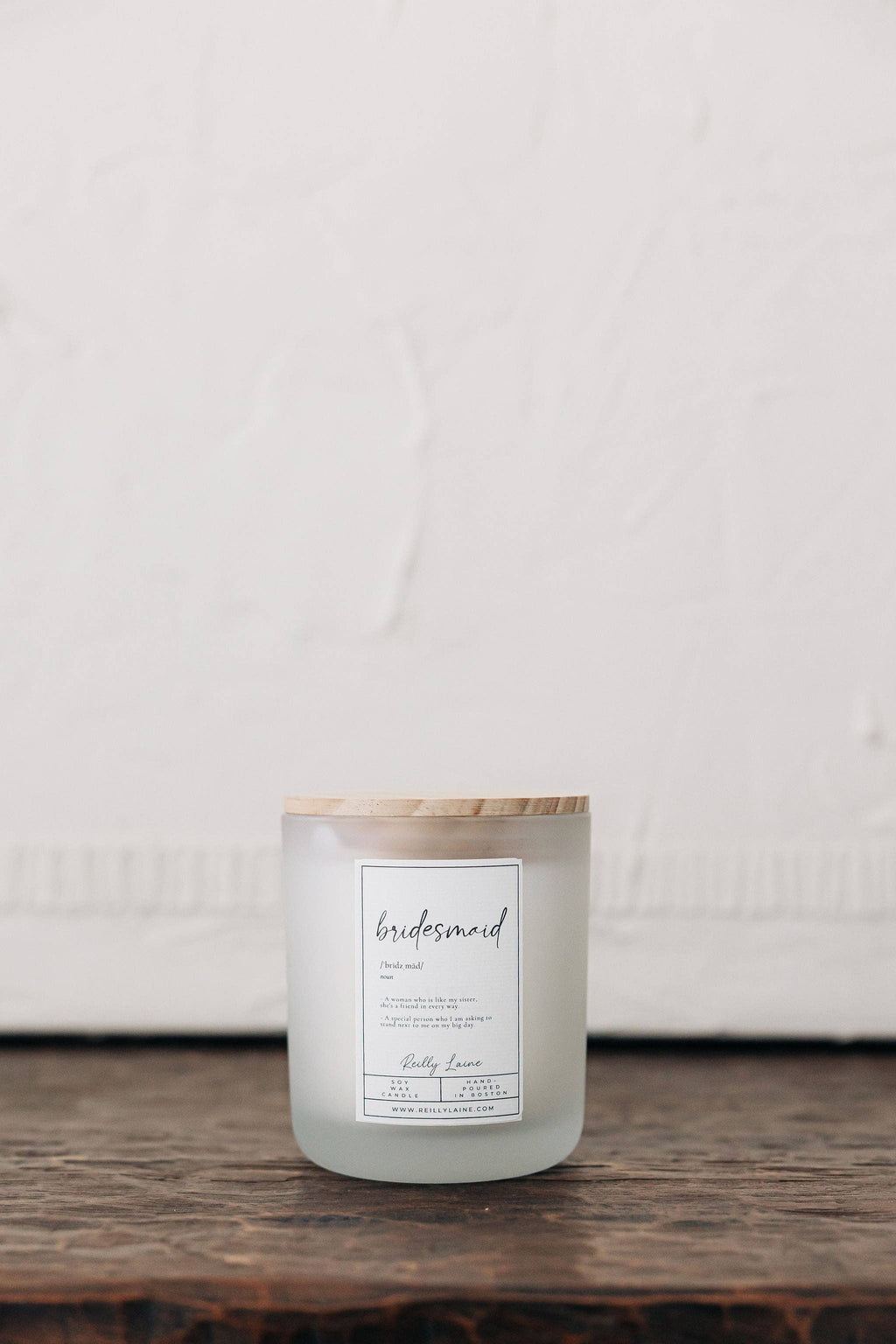 Bridesmaid Label: LG Mason Jar 16 oz. / CAPE HOUSE