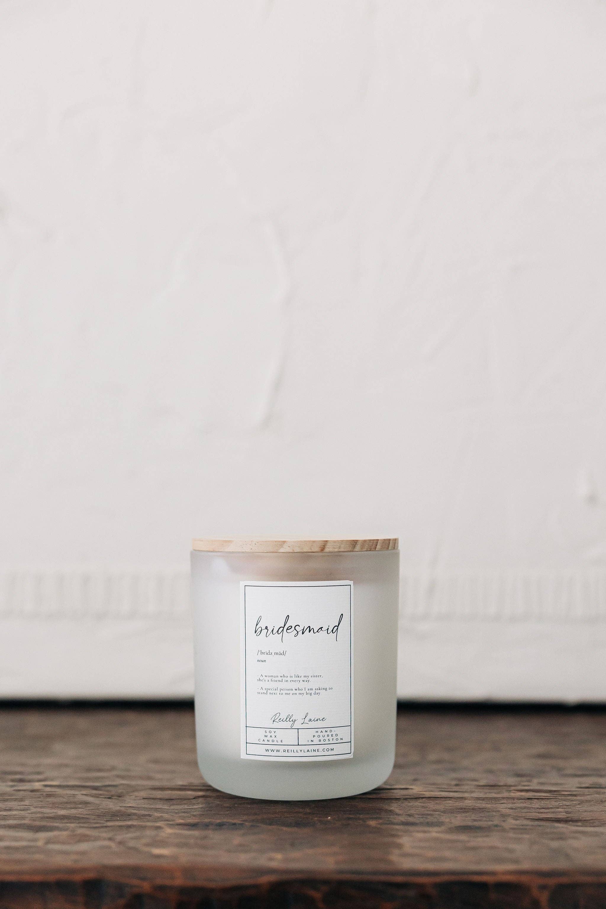 Bridesmaid Label: LG Mason Jar 16 oz. / CAPE HOUSE