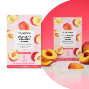 Collagen & Vitamin C Peach Face Sheet Mask 🍑