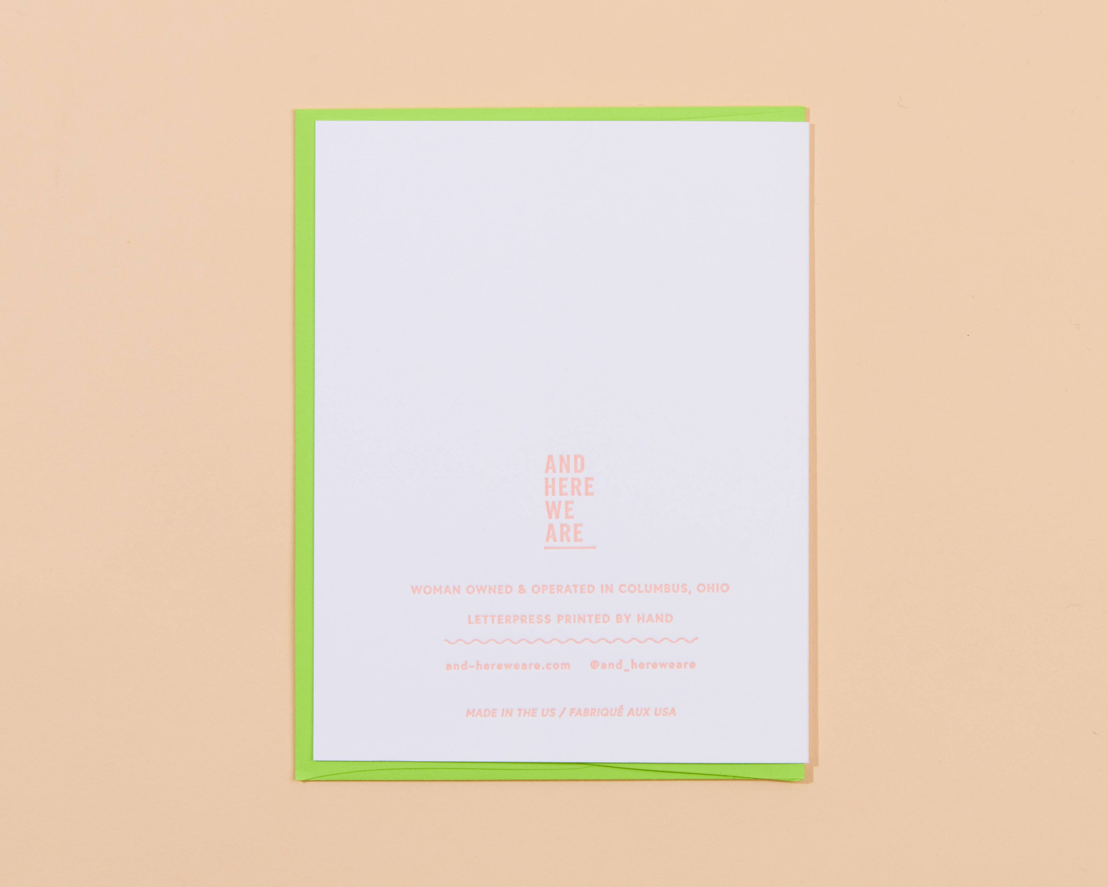 Bubble Thank You Letterpress Greeting Card: Single Card