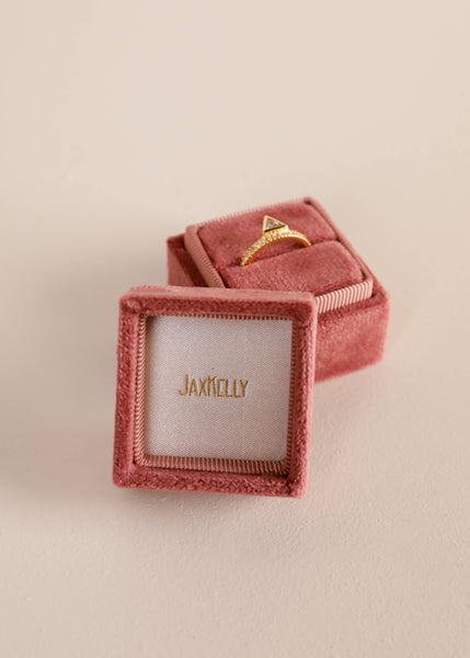 Velvet Jewelry Box - Square - Dusty Rose: Dusty Rose