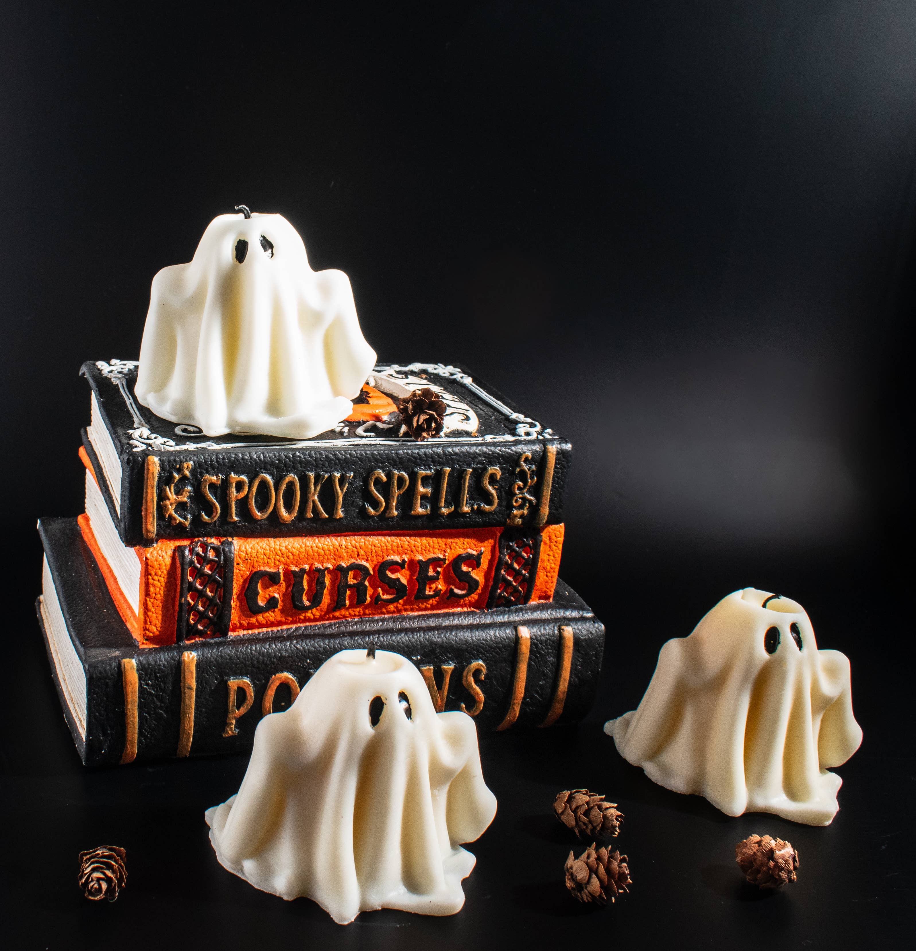 Cute Ghost Candle: Pumpkin Spice