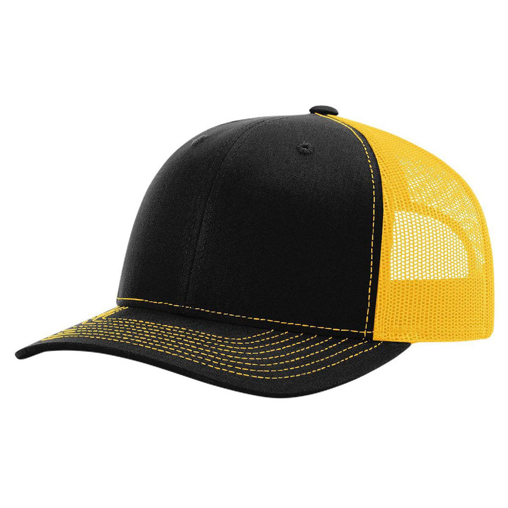 Richardson 112 Classic Premium Trucker Hat, Snapback Cap: Biscuit/True Blue