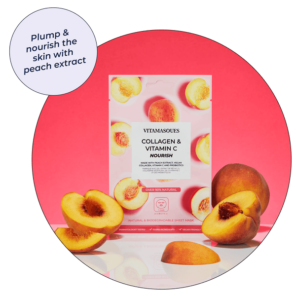 Collagen & Vitamin C Peach Face Sheet Mask 🍑
