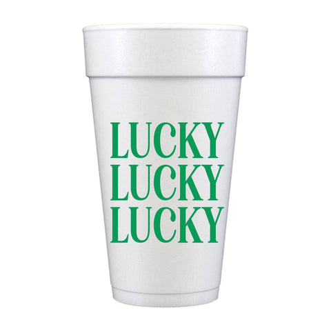 Lucky Lucky Lucky Foam Cups- St Patricks