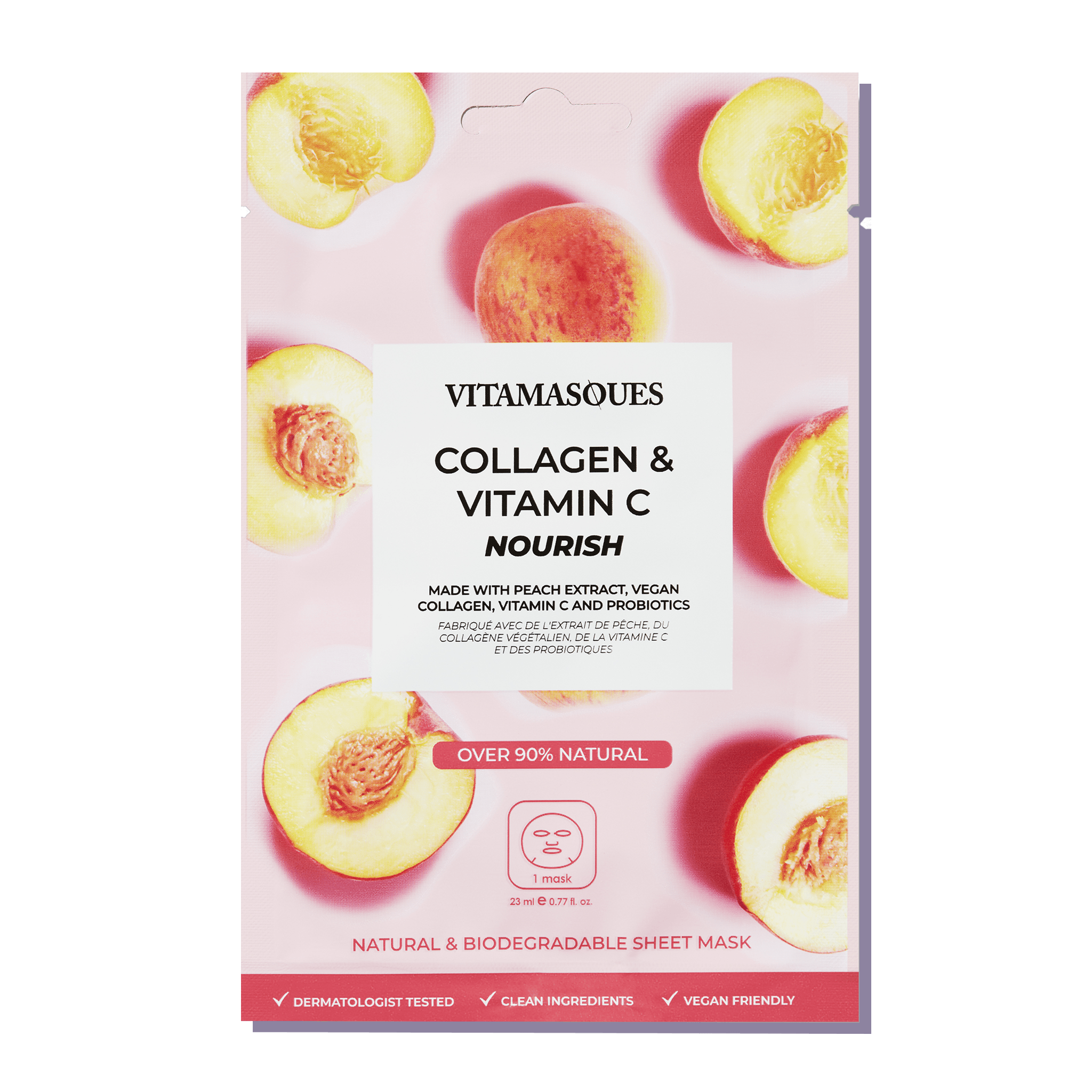 Collagen & Vitamin C Peach Face Sheet Mask 🍑