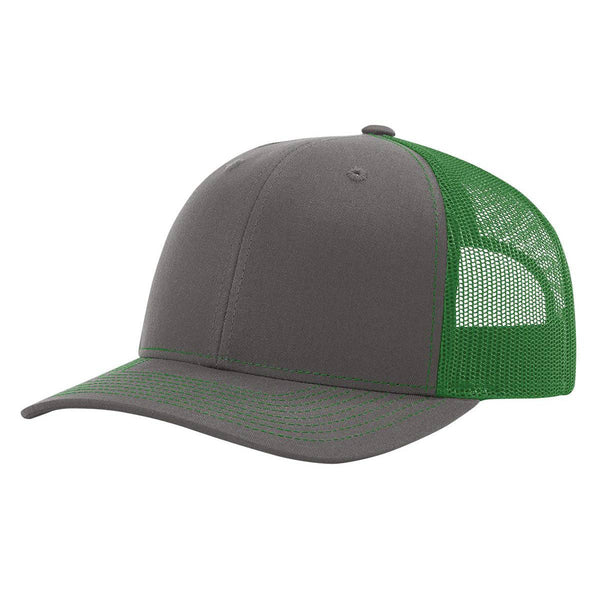 Richardson 112 Classic Premium Trucker Hat, Snapback Cap: Biscuit/True Blue