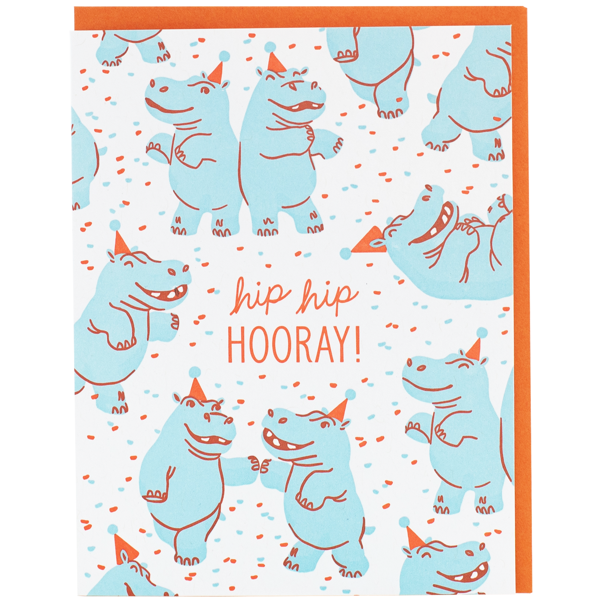 Hippo Dance Party Birthday Card