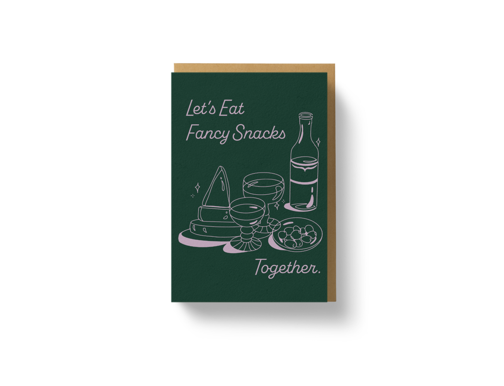 Let's Eat Fancy Snacks - Invitation / Greeting Card
