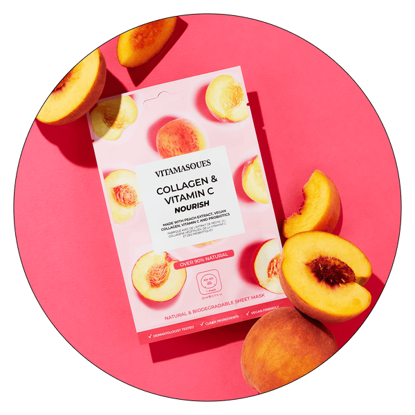 Collagen & Vitamin C Peach Face Sheet Mask 🍑
