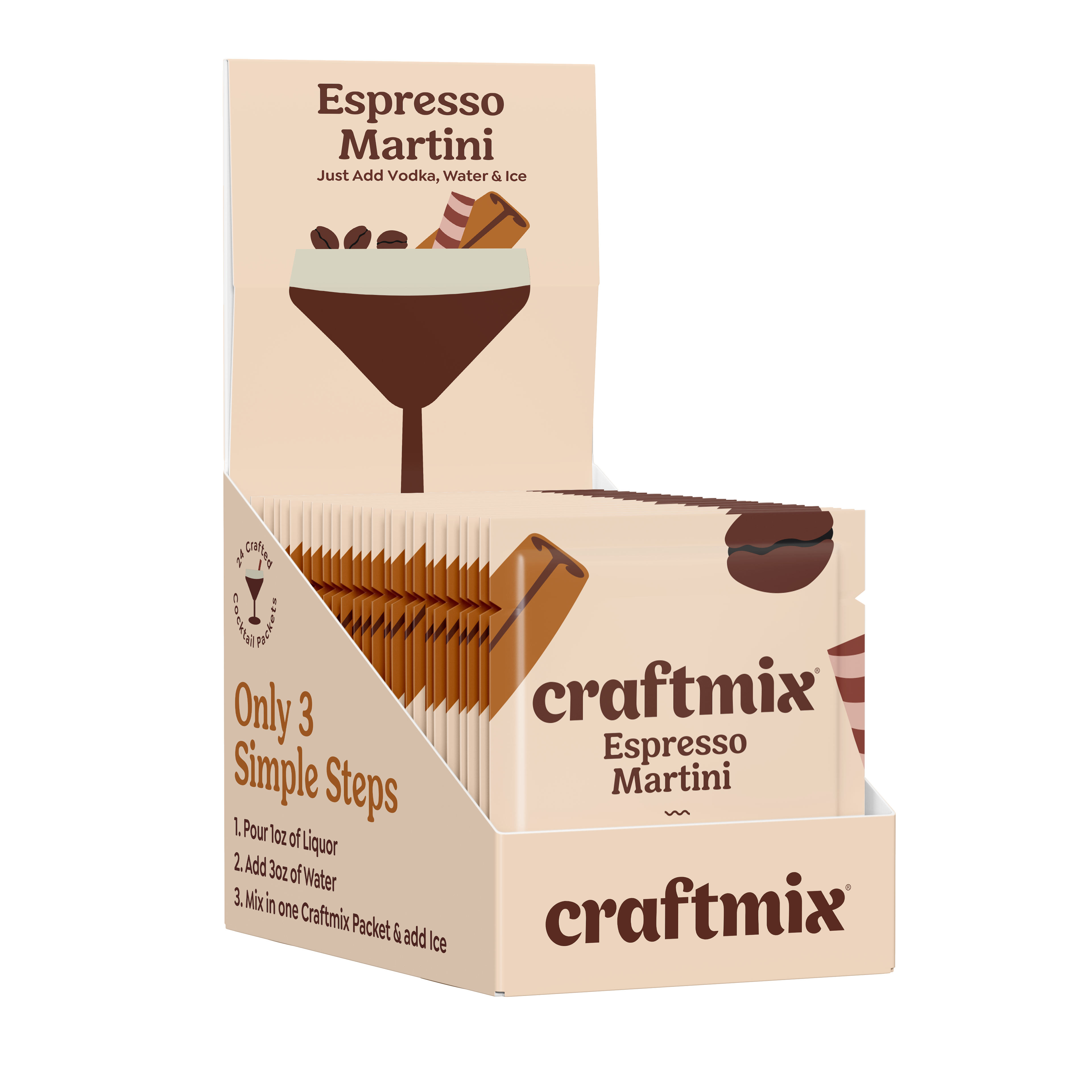 Espresso Martini Cocktail / Mocktail Mixer - 24ct Caddy
