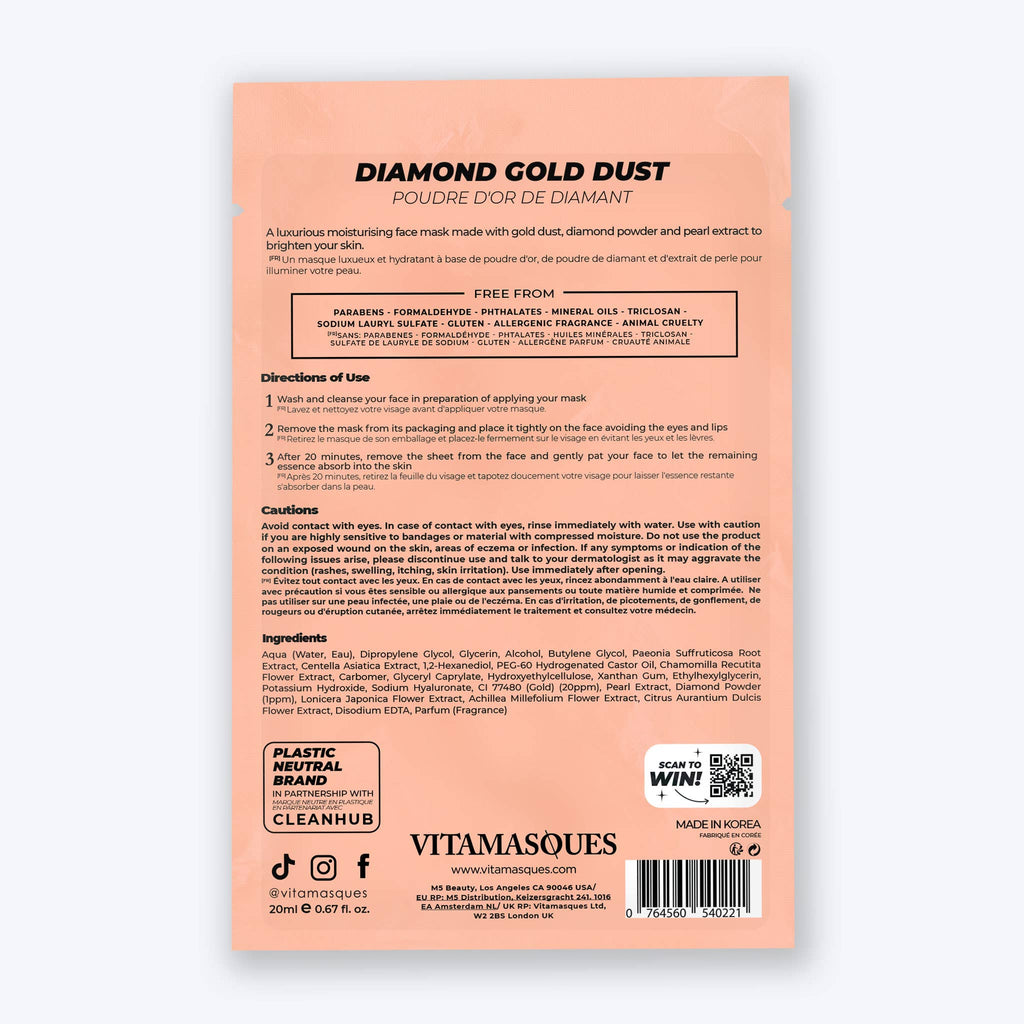 Diamond Gold Dust Face Sheet Mask 💎