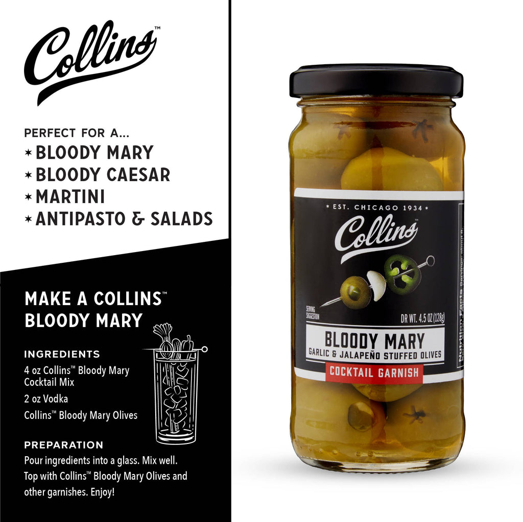 Gourmet Jalapeno & Garlic-Stuffed Cocktail Olives - 4.5 oz