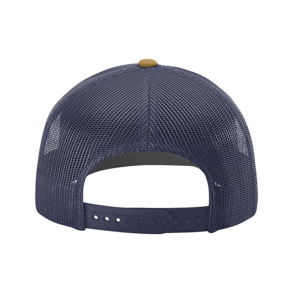 Richardson 112 Classic Premium Trucker Hat, Snapback Cap: Biscuit/True Blue