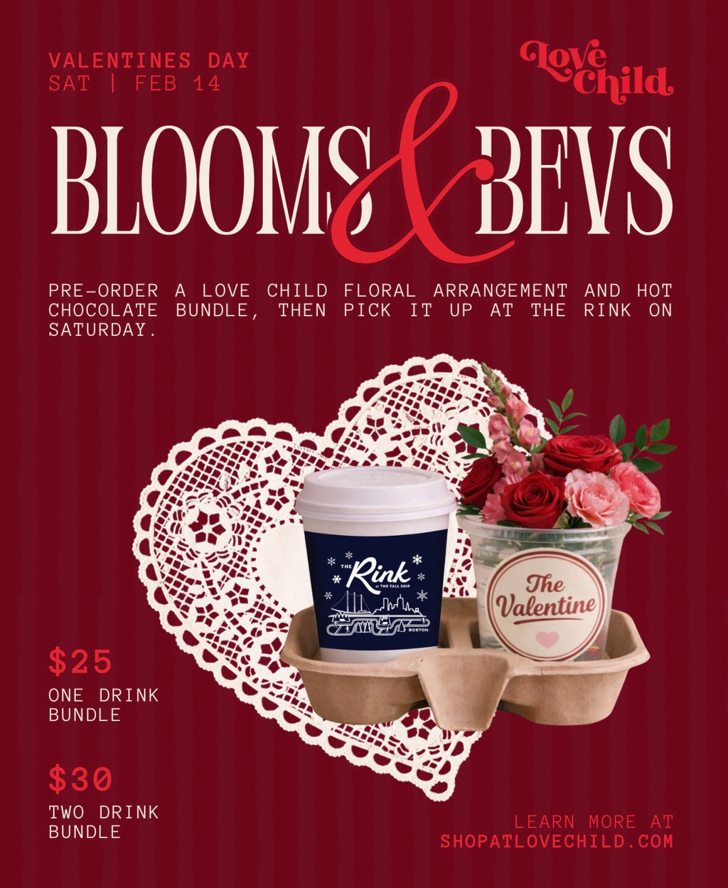 The Rink X Blooms & Bevs: Valentine's Day