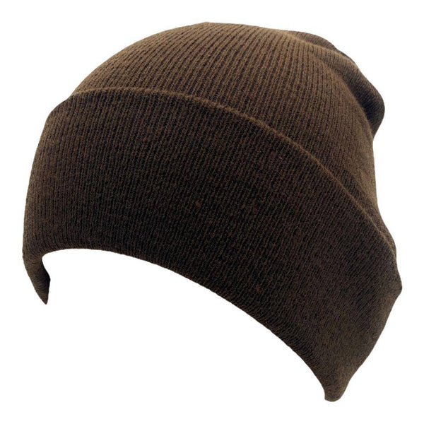 Beanies Caps Toboggan Cuffed Soft Knit in Bulk Multi-Color Plain Blank Wholesale: Khaki