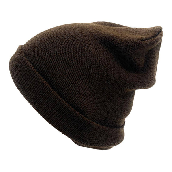 Beanies Caps Toboggan Cuffed Soft Knit in Bulk Multi-Color Plain Blank Wholesale: Khaki