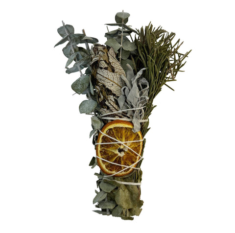 6" Herb and Citrus Smudge Wand