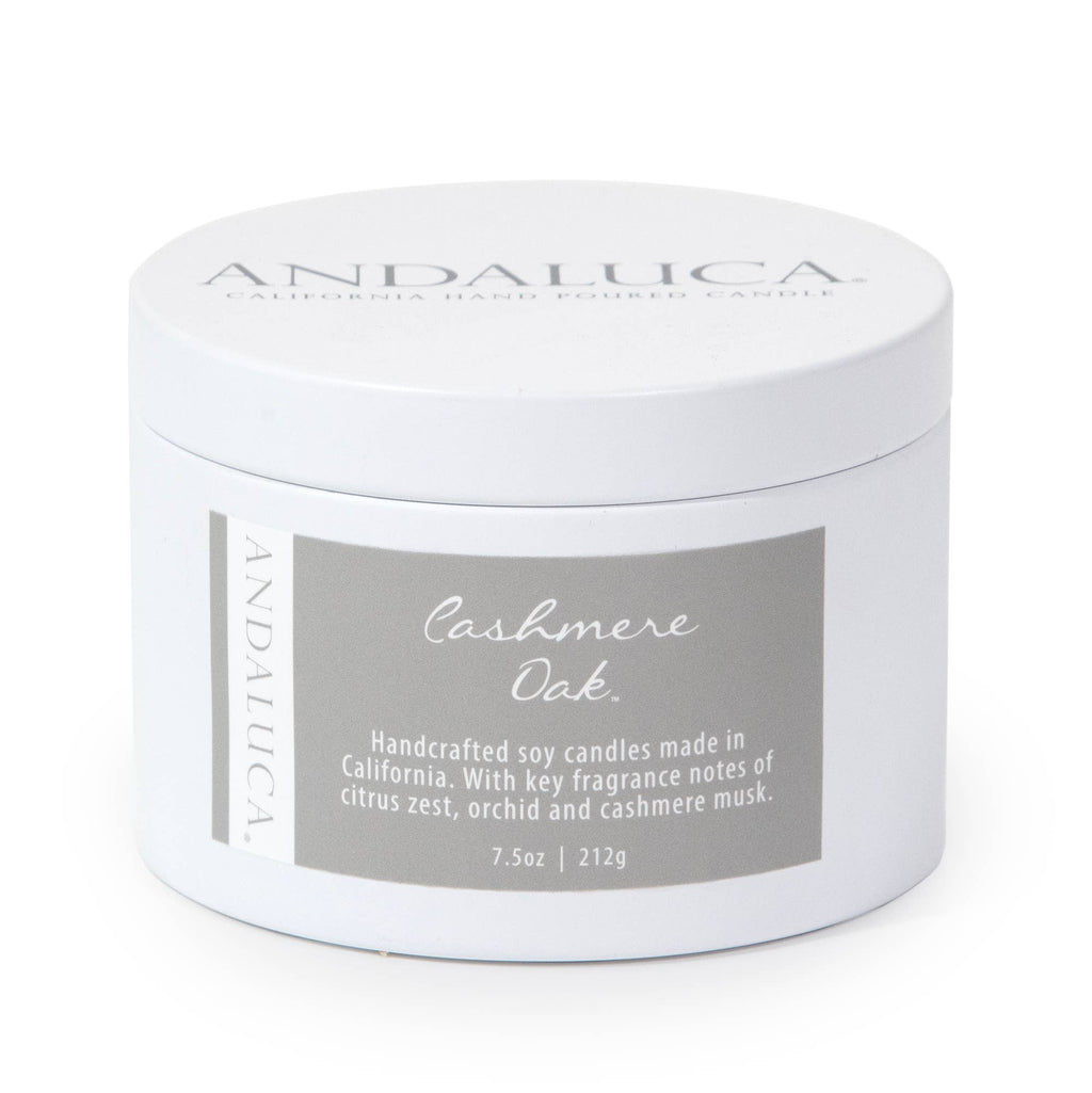 Cashmere Oak 7.5 oz. Tin Candle