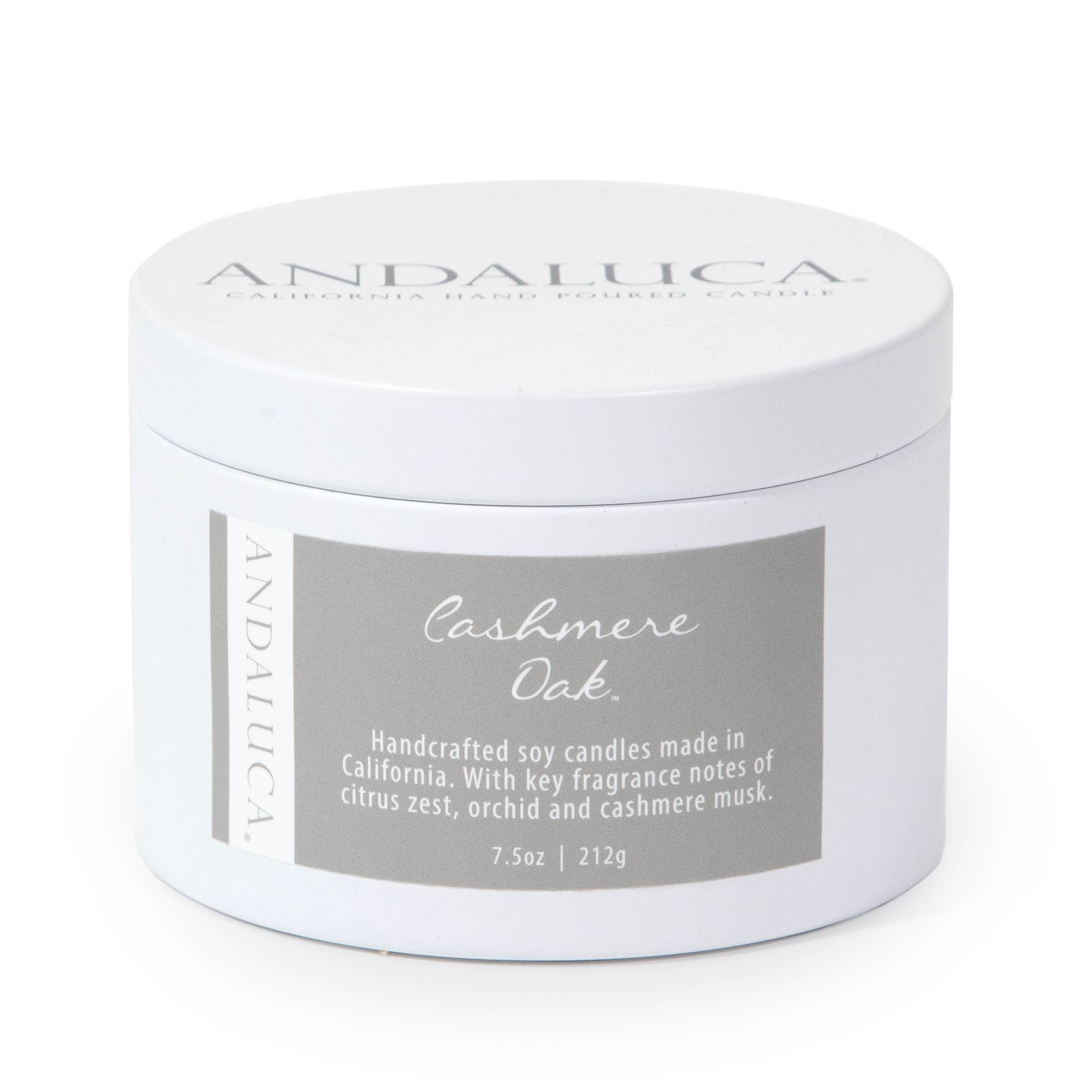 Cashmere Oak 7.5 oz. Tin Candle