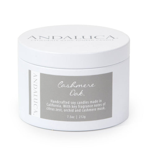 Cashmere Oak 7.5 oz. Tin Candle