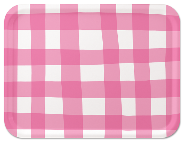 New England Tray Collection by Sara Fitz: Check Red