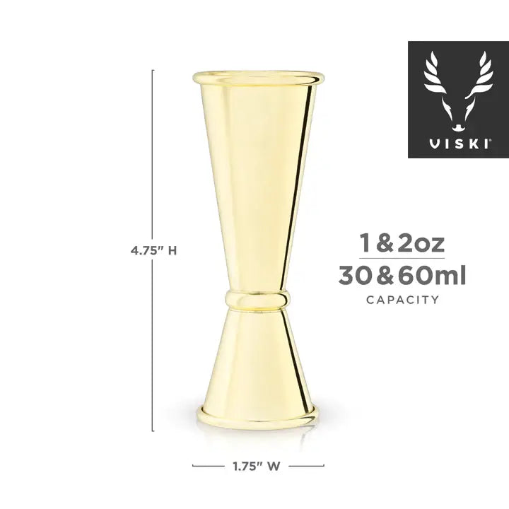 Large Japanese Style Gold "Makoto" Jigger